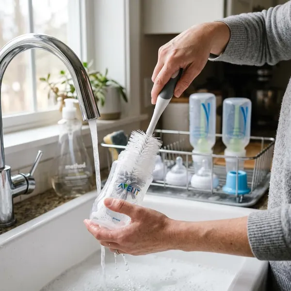 Welke borstel gebruik je voor een babyfles