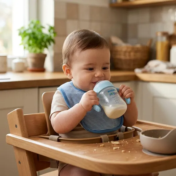 babyfles met handgrepen