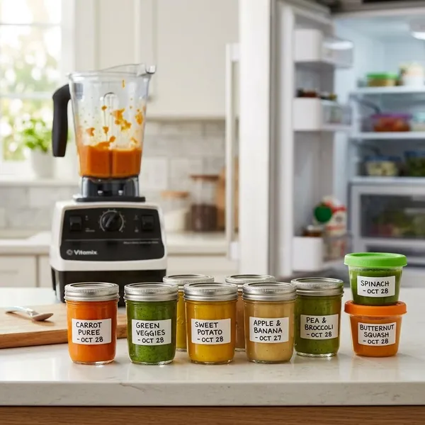 Babyvoeding met een blender glad of grover maken