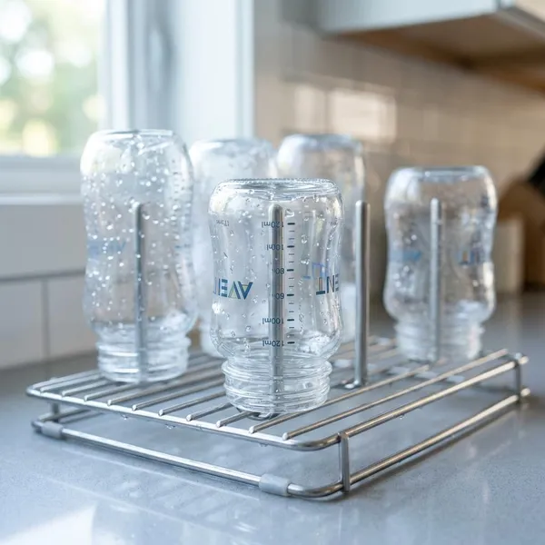 how to dry bottles after sterilising