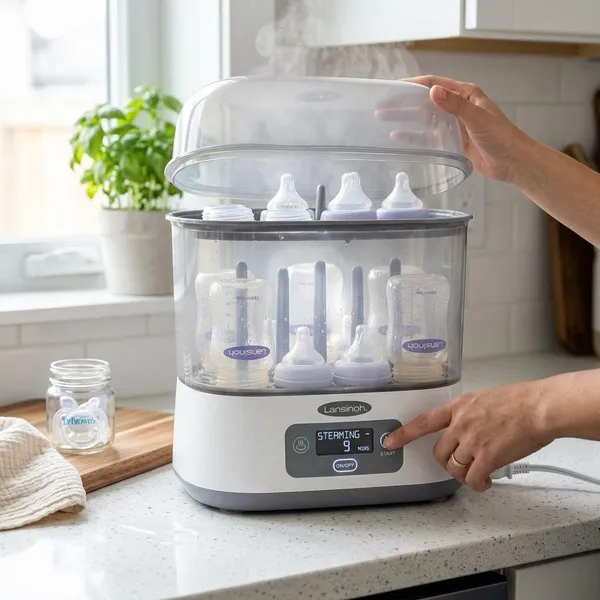 Hoe sterilise Lansinoh bottles met kokend water
