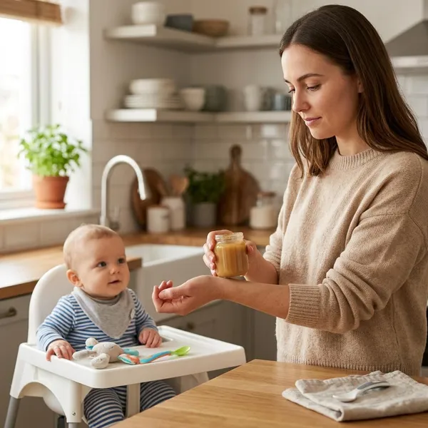 Temperatuur van warme babyvoeding controleren