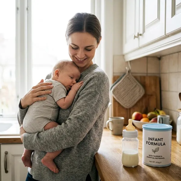 Taurine in verschillende soorten babyvoeding