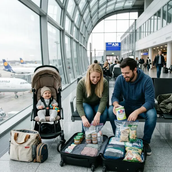 Hoeveel babyvoeding mee in het vliegtuig